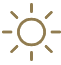 A sun with arrows pointing to the center.