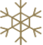 A brown and green snowflake is shown in this image.